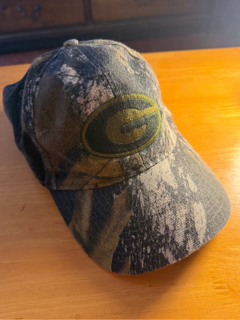 Camo Green Bay Packers / Georgia College Football Adjustable Strap Vintage Hat